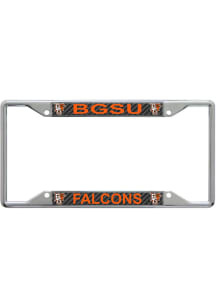 Bowling Green Falcons Laser Cut Carbon License Plate Frame - Silver