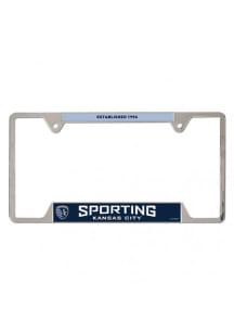 Sporting Kansas City Metal License Plate Frame - Silver