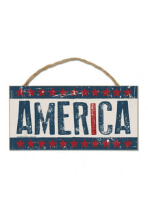 Americana Patriotic 5x10 inch America Sign - Blue