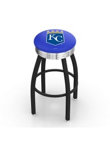 Kansas City Royals 3 Ring Chrome Seat Pub Stool - Black