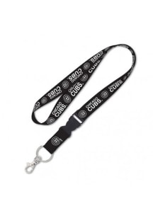 Chicago Cubs Blackout Lanyard - Black