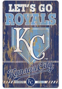 Kansas City Royals Team Established 11X17 Wood Sign - Blue