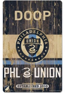 Philadelphia Union Team Established 11X17 Wood Sign - Navy Blue