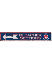 Chicago Cubs General Seating 6x36 inch Wood Sign - Blue
