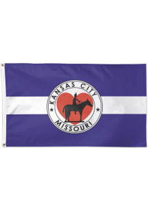 Kansas City 1944 3x5 ft Silk Screen Grommet Flag - Blue