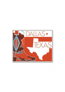 Dallas Ft Worth Souvenir Classic Texas Pin - Orange