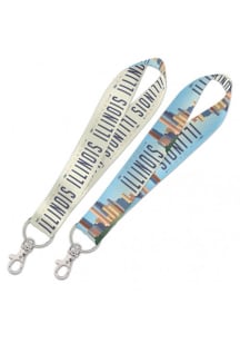 Chicago 1 inch Lanyard - Blue