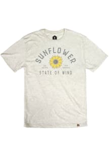 Rally Kansas Oatmeal Sunflower State of Mind Short Sleeve Fashion T Shirt
