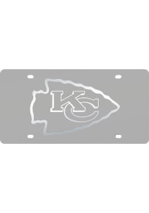 Kansas City Chiefs White Frosted Inlaid Car Accessory License Plate