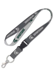 Michigan State Spartans Charcoal Lanyard - Grey