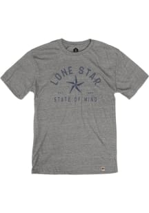 Rally Texas Grey Lonestar State of Mind Short Sleeve Fashion T Shirt