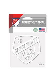 FC Cincinnati Perfect Cut 4x4 inch Auto Decal - White