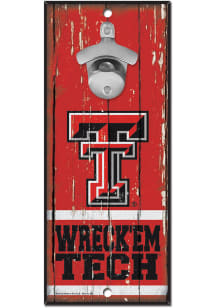 Texas Tech Red Raiders 5X11 Bottle Opener Sign - Red