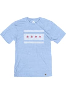 Rally Chicago Light Blue Chicago Flag Short Sleeve Fashion T Shirt
