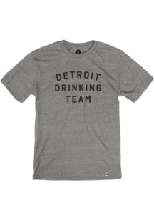 Rally Detroit Grey Drinking Team Short Sleeve Fashion T Shirt