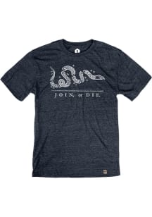 Rally Philadelphia Navy Blue Join or Die Short Sleeve Fashion T Shirt
