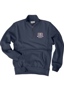 Blue 84 Wichita Mens Navy Blue Keeper State Long Sleeve Qtr Zip Pullover