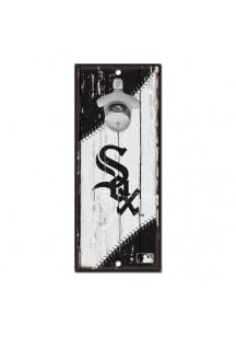 Chicago White Sox 5X11 Bottle Opener Sign - White