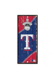 Texas Rangers 5X11 Bottle Opener Sign - Red