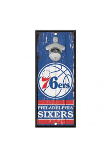 Philadelphia 76ers 5X11 Bottle Opener Sign - Blue