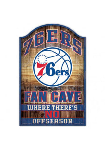 Philadelphia 76ers 11x17 Fan Cave Sign - Blue