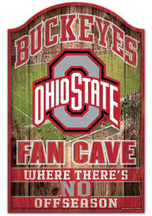 Ohio State Buckeyes 11x17 Fan Cave Sign - Red