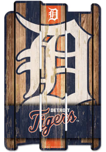Detroit Tigers 11x17 Vertical Plank Sign - Brown