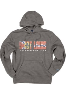 Blue 84 St Louis Mens Graphite Wordmark Flag Long Sleeve Hoodie