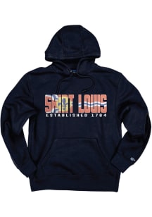 Blue 84 St Louis Mens Navy Blue Wordmark Flag Long Sleeve Hoodie