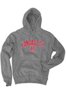 Blue 84 Kansas City Mens Black Wordmark Long Sleeve Hoodie