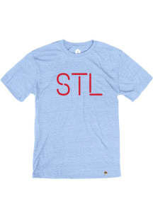 Rally St Louis Light Blue STL Short Sleeve Fashion T Shirt