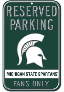 Michigan State Spartans 11X17 Plastic Sign - Green