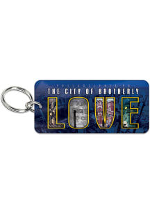 Philadelphia Brotherly Love Keychain - Blue