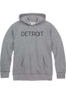 Rally Detroit Mens Grey Disconnected Long Sleeve Hoodie