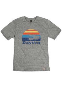 Rally Dayton Grey Sunset Plane Short Sleeve Fashion T Shirt