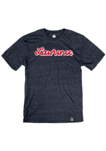 Rally Lawrence Navy Blue Script Short Sleeve Fashion T Shirt