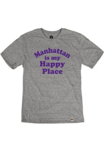 Rally Manhattan Grey Happy Place Short Sleeve Fashion T Shirt