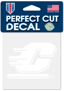 Central Michigan Chippewas 4x4 inch Auto Decal - White