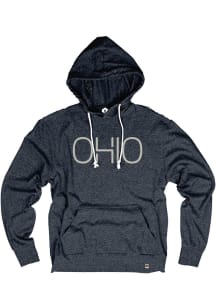Rally Ohio Mens Navy Blue Disconnected Long Sleeve Hoodie