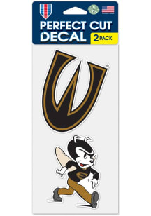 Emporia State Hornets 4x4 inch 2 Pack Auto Decal - Black