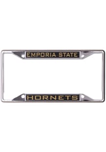 Emporia State Hornets Metallic License Plate Frame - Black