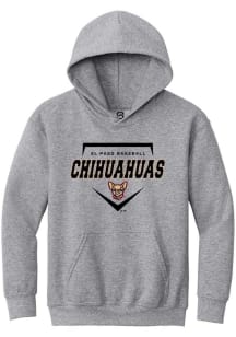 Summit Sportswear El Paso Chihuahuas Youth Grey Homeplate Long Sleeve Hoodie