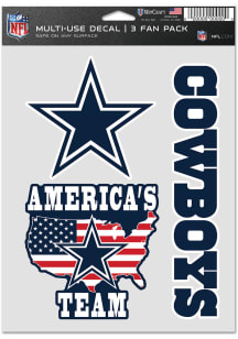 Dallas Cowboys Triple Pack Auto Decal - Blue
