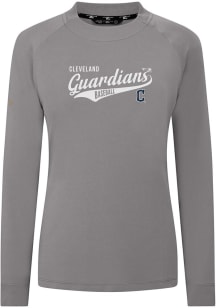Levelwear Cleveland Guardians Womens Grey Slender Glide Pullover