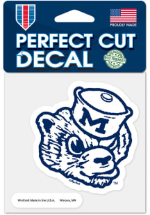 Michigan Wolverines 4x4 Vault Auto Decal - Blue