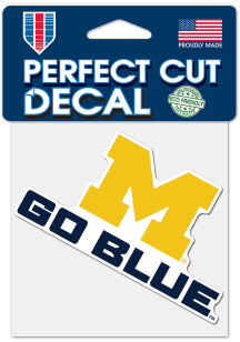 Michigan Wolverines 4x4 Design Auto Decal - Blue
