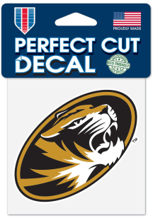 Missouri Tigers 4x4 Oval Auto Decal - Black