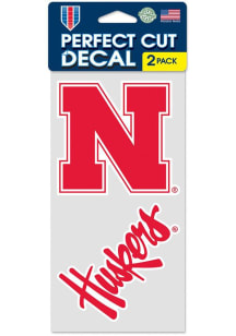 Nebraska Cornhuskers 4x4 2 Pack Auto Decal - Red