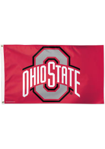 Ohio State Buckeyes 3x5 ft Deluxe Silk Screen Grommet Flag - Red