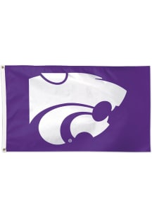 K-State Wildcats 3x5 ft Deluxe Silk Screen Grommet Flag - Purple